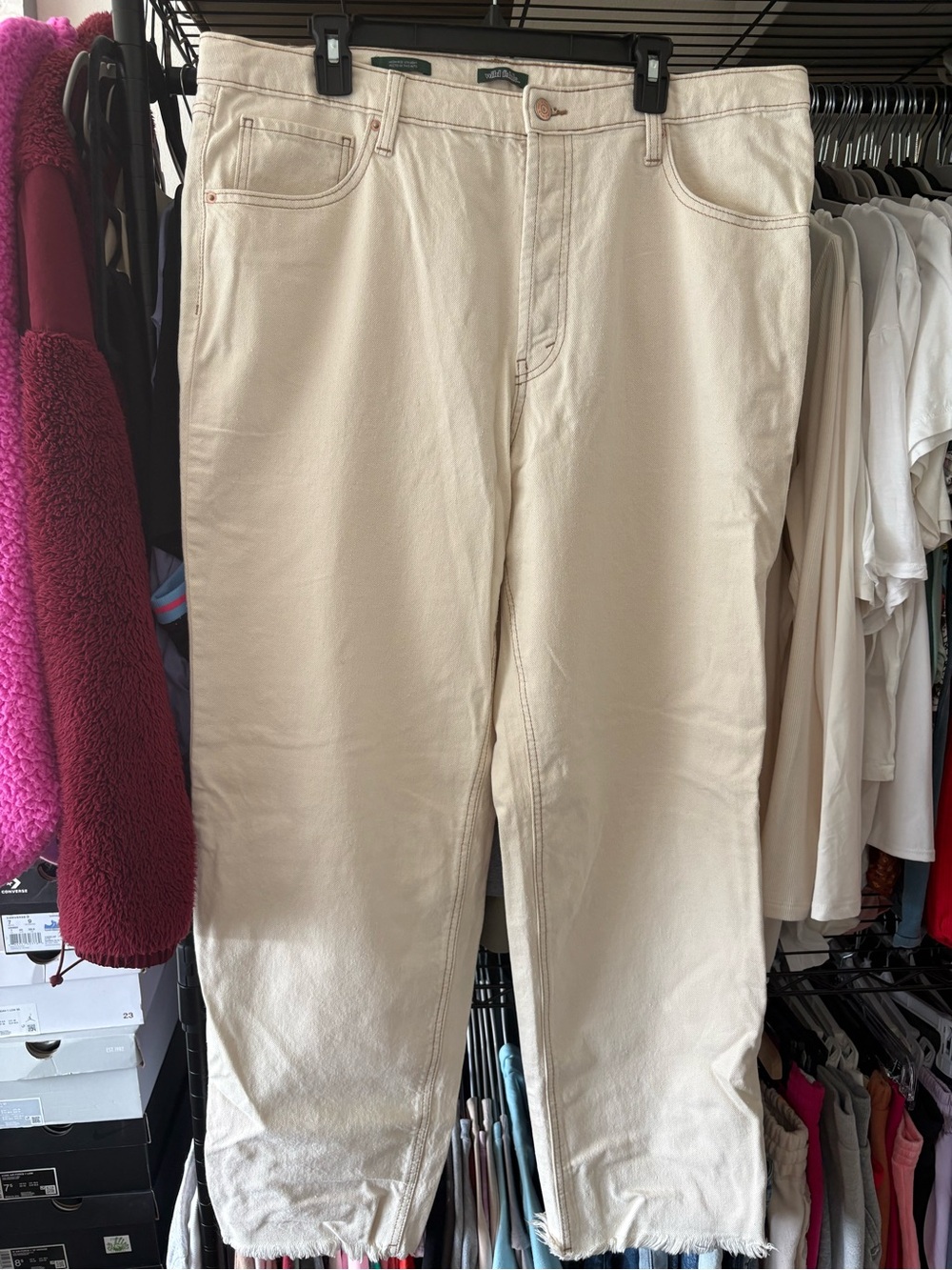 Wild Fable Cream Straight Leg Jeans